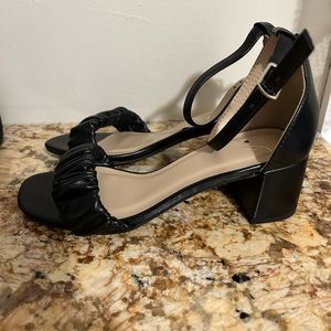 Black block heels